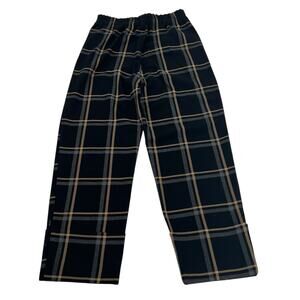 Zara women’s plaid cropped cuffed straight wide legs pants